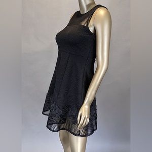 Express Black Dress With Fishnet Neckline